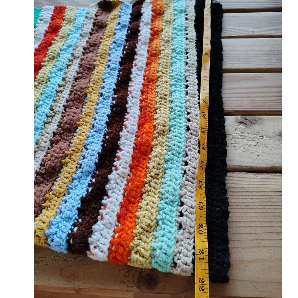 Afghan Blanket‎ Throw Hand Made Crochet Granny Square 44